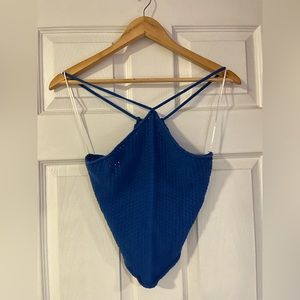 Women’s Blue Crochet Top